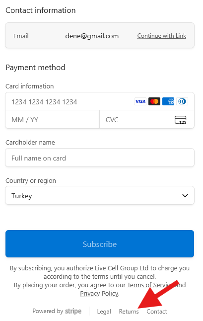 Payment Process On Stripe / Stripe Üzerinden Ödeme Süreci