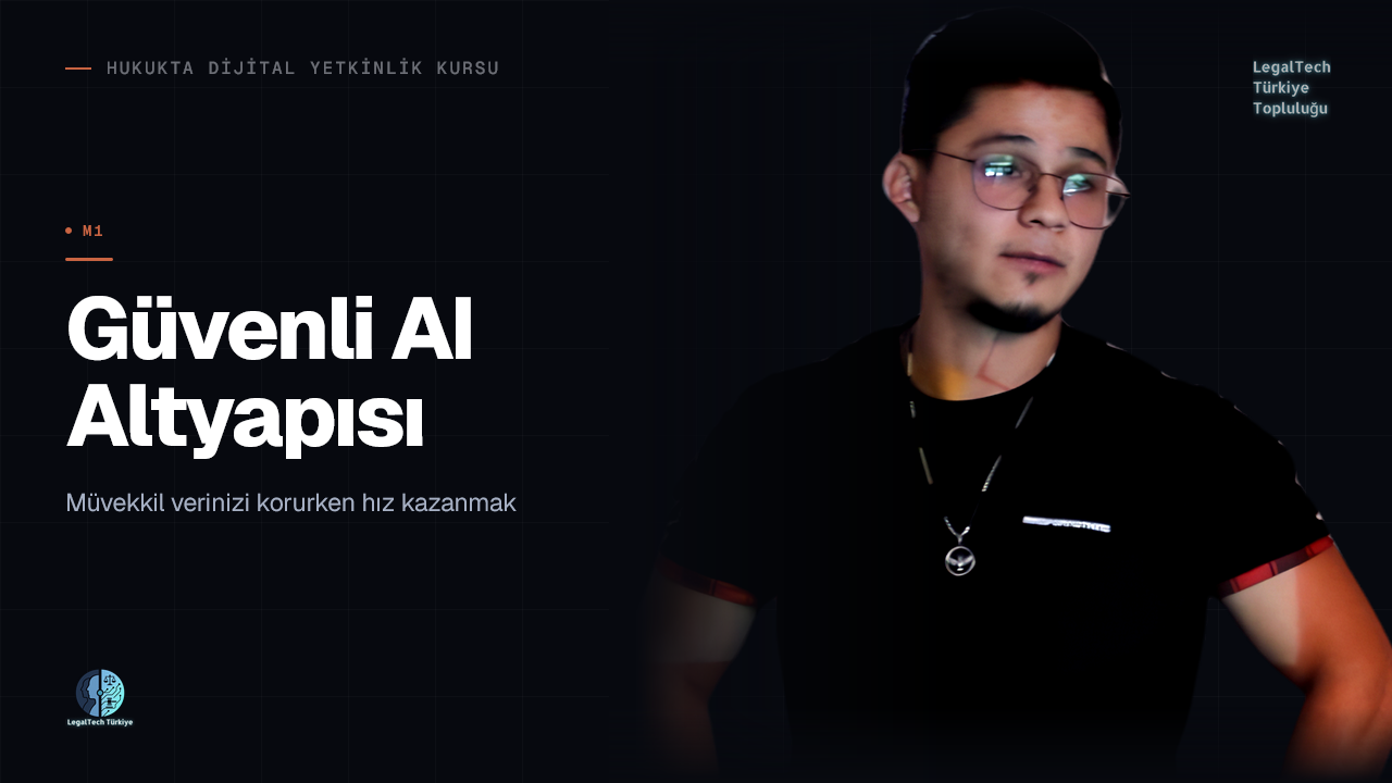 Güvenli AI Altyapısı (M1) | Hukukta Dijital Yetkinlik Kursu